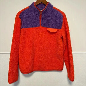 Girls Flirtitude Active Fleece Pullover - M - Orange Purple